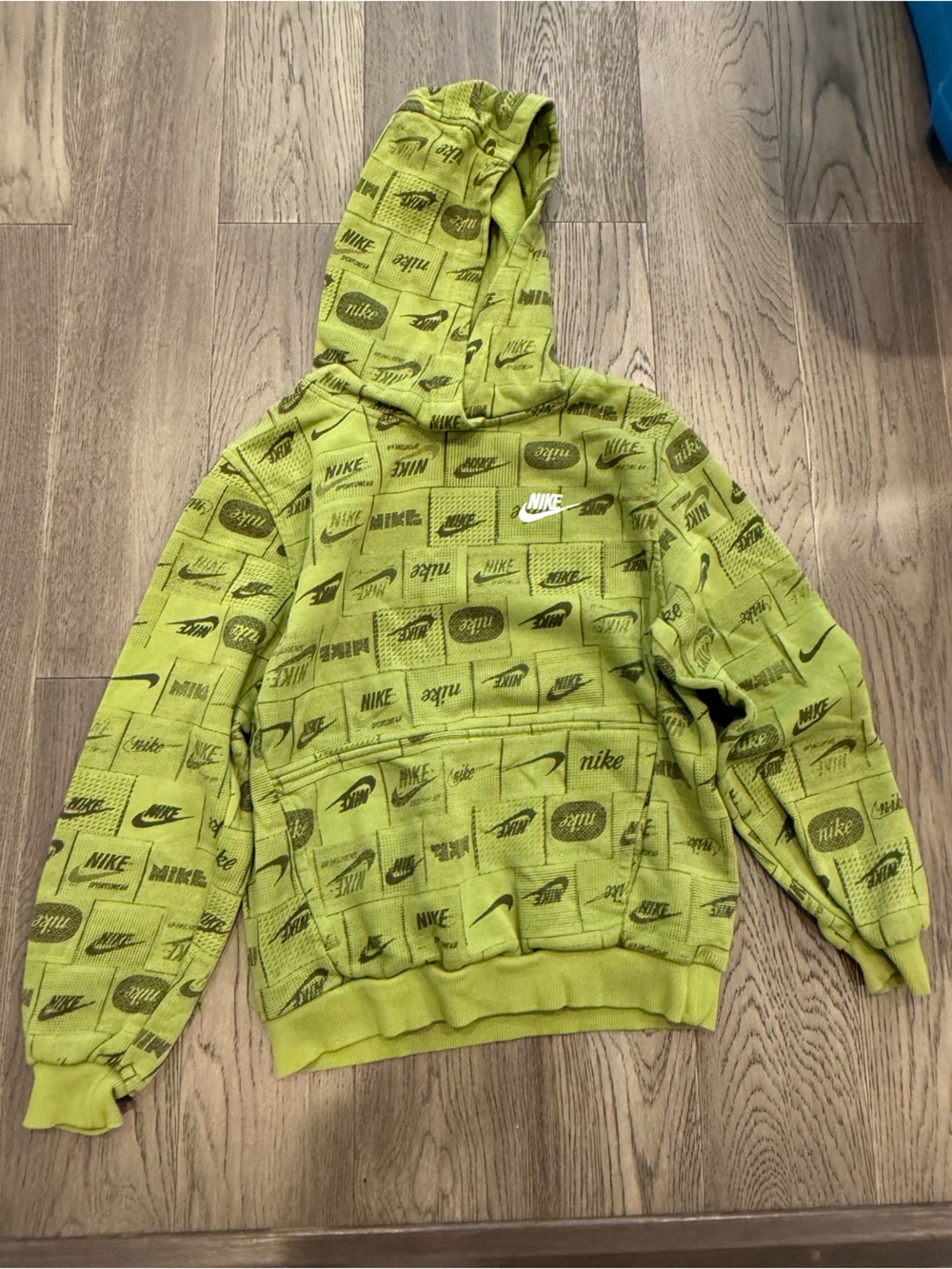Nike Kids Lime Green Logo-Print Hoodie